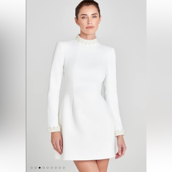 New Nadine Merabi Audrina Beaded Long Sleeve Dress - Picture 2 of 8